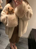Faux Mink Fur Coat for Women Winter Thick Loose Hairy Casual Jacket Y2K Streetwear Long Sleeve Warm Fur Outerwear