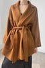 Autumn Women Elegant Double-sided Long Sleeve Solid Color Cardigan Cashmere Soft Coat Female 2W402