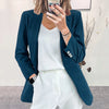 Autumn Winter Women's Clothing Corduroy Cardigan Temperament Slim Solid Casual European American Blazers Small Suit Jacket