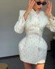 Chic Waist Cinching Suit Jacket Women Elegant V-neck Full Sleeves Single Breasted Shoulder Pad Slim Coat Lady Daily Outerwear
