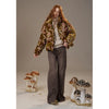 Women's Winter Down Jacket, Retro Floral Embroidery Stand Collar Puffer Coat, Romantic Thick Warm Padded Top
