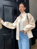 Lazy Style Sweater Jacket for Women Autumn Winter Thicken Warm Soft Knitted Cardigans Zipper Stand Collar Cardigan