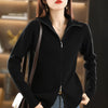 Autumn Winter Long Sleeved Knitted Cardigan Woman Zipper Casual Knitting Sweater Jacket Female Knitwear Top