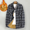 Winter Plus Velvet Thick Warm Plaid Shirt Coat Women Harajuku Long Sleeve Casual Check Blouse Thermal Fleece Woman Outwear