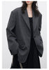 Korean Women Blazers Loose Casual Retro Plaid Single Breasted Mid Length Ladies Jacket Coat Spring Autumn