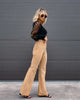 Corduroy Casual Trousers Women Autumn Winter Solid High-waist Flare Pants Lady Slim Black Gray Khaki Orange Long Pants