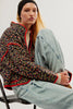 Chic Vintage Floral Print Cotton Coat Autumn Winter Women Jacket Long Sleeve Cardigan Pocket Streetwear Short Quilted Jacket