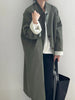 Stand Neck Long Trench Coat Women Spring Casual Turn-down Collar Single-breasted Trench Coat