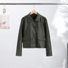 Lapel Long Sleeve Faux Leather Jacket Women Street Turn-down Collar Single Breasted Loose Coats Chic Lady Jackets Outerwears