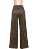 Casual Leopard Print Pants Women Fall Sporty Patchwork Stripes Autumn Basic Streetwear Hipster Loose Trousers