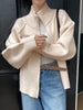 Lazy Style Sweater Jacket for Women Autumn Winter Thicken Warm Soft Knitted Cardigans Zipper Stand Collar Cardigan