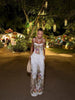 Floral Print Pants 3-piece Set Women Elegant Oversized Blazer Corset Top Sling Top Suit Lady Holiday Bohemian Outfit