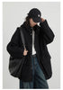 Women's Woolen Coat Loose Solid British Hooded Jackets Drawstring Mid-length Ladies Windbreaker Autumn Winter