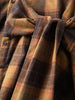 Winter Women's Retro Plaid Brushed Shirt Dress with Asymmetrical Hem - Versatile Layering Slip Dress for Casual