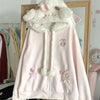 Japanese Sweet Hooded Cardigan Sweatshirt Embroidery Women Cute Jacket Spring Autumn Coat Hooded Y2k Kawaii Outerwear