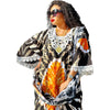 Africa Dress for Women for Evening Party Autumm Elegant Print O-neck Maxi Dress Muslim Abaya Dashiki African Clothing