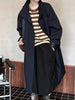 Solid Casual Trench For Women Stand Collar Long Sleeve Patchwork Single Breasted Temperament Long Coats Female