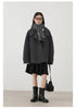 Korean Women Double-sided Belt Woolen Coat Loose Overcoat Solid Ladies Outerwear Girl Jackets Autumn Winter