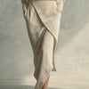 Fall Winter Long Sleeve Dress Suit Woman Elegant Turtleneck Tops Pullover+Irregular Skirt Set Casual Solid Suede Vintage Outfits