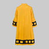 Flower Print Loose Yellow Dresses for Women Autumn Winter Clothes Flared Sleeves Woman Midi Casual A-line Dress