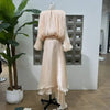 Autumn Lace-Up Irregular Hem Long Sleeve Dresses For Women Elegant Evening Party Dress Female 1A265