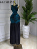 Women Printed Ruched Stacked Fit and Flare Long Maxi Dress Winter Evening Party Education Vacation Dresses Vestido