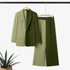 Women Blazer Suit Autumn 2 Piece Sets 2PCS Office Outfits Long Sleeve Blazer Wide Leg Pants Sets Tracksuit