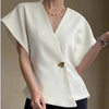 Women's Vest Coat Spring Autumn V-neck Solid Color Ladies Vest Jacket Slim Korean Version Elegant Lady Waistcoat