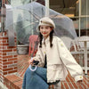 Women's Short Jacket Spring Autumn Korean Version Loose Ladies Coat Lace Stitching Short Female Outerwear