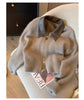 Patchwork Zipper Cropped Cardigan Women Thick Autumn Knitted Sweater Bomber Jacket Vintage 2000s Short Fitted Knitwear Coat