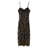 Jacquard Vintage V-neck Dress for Women Autumn Women Temperament Sling Slim Long Dress Female Bodycon Dress