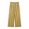 Women Casual Striped Loose Shirt Trouser Suits Women Full Sleeve Lapel Button Top Long Straight Pants Set Female Lady Suit
