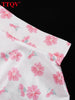 Slim Print Women's Dress Autumn V-Neck Long Sleeve Ankle Length Dresses Elegant Classic Pleated Female Dress