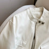 Women Pu Leather Jacket Women Autumn Short Casual All-match Leather Tops Female Korean Loose Leather Lady Outerwear