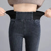 Elastic Waist High Waist Jeans for Women Spring and Autumn Slim Elastic Women's Age Reducing Casual Pants