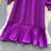 African Women's Pleated Dress Stereo Flower Loose Large Size Stretchy Temperament Long Dress Middle East Wrinkle-Free