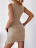 Ladies' Temperament Slim Fit Double-Sided Pocket Zipper Solid Color Vest Dress
