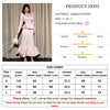 Slim Print Women's Dress Autumn V-Neck Long Sleeve Ankle Length Dresses Elegant Classic Pleated Female Dress