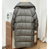 Women White Duck Down Long Jacket Autumn Winter Warm Casual Over Size Loose Outwear Soft Comfortable Coat