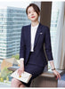 Novelty Wine Red Formal Women Business Suits with Skirt and Jackets Coat Ladies Office Professional Blazers Spring OL Styles