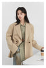 Women Blazers Solid Loose Double-breasted Wide Shoulder Office Ladies Suit Jacket Oversized Coat Spring Autumn