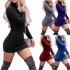 Stylish Autumn Sheath Dress Mini All Match Lady Sweater Dress Slim Spring Dress