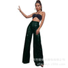 Women's Solid Color Wide-leg Pants Casual Elegant Black Sequins Holiday For Women Long Pant Womens Clothing