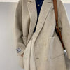 Double-sided Cashmere Coat Long Wool Thickened Suit Style Thickened Loose Wool Jacket Coat for Women