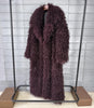 Colorful Women's Furry Coat Rose Pink Faux Fur Coat Suit Collar Autumn Winter Thick Cardigan Long Overcoat Chic 2DB5859