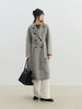 Stylish Women's Petite Wool Overcoat with Suit Lapel Winter 100% Wool Coats Suit Collar Long Winter Coat