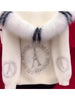 Autumn And Winter Warm Solid Color Thick Hooded Imitation Mink Fur Coat With Rhinestone And Fur Collar Women's Top Cardigan