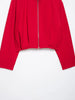Women Minimalist Chic Pleated Zipper Jacket Early Autumn/Fall Street Elegant Jacket Commute Leisure Jacket
