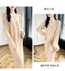 100% Merino Wool Women Long Dress Sweater V-Neck Pullover Long Dress Versatile Cashmere Knitwear Bottoming Clothing