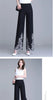Double Layer Printed Chiffon Wide Leg Pants For Women SummerNew High Waisted Loose Dance Swing Pants Drooping Skirt Female Pants